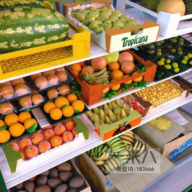 现代水果超市货架