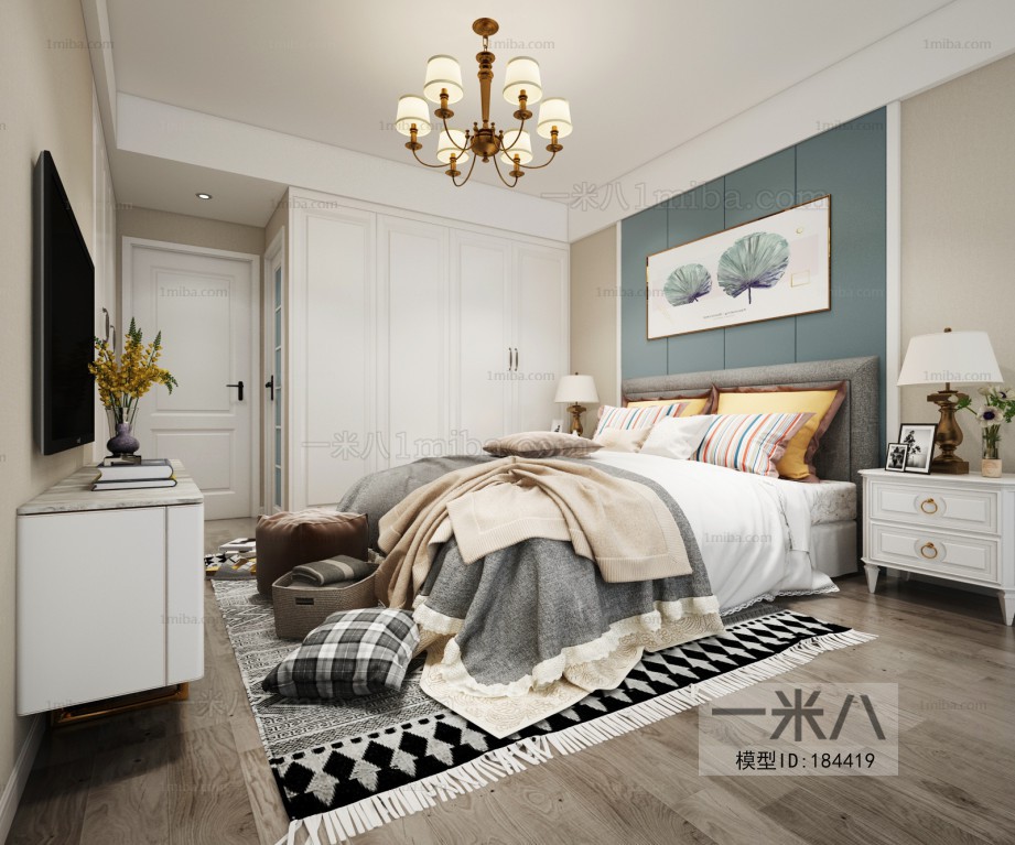 Simple European Style Bedroom