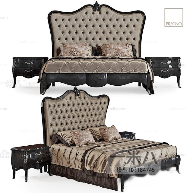 New Classical Style Double Bed