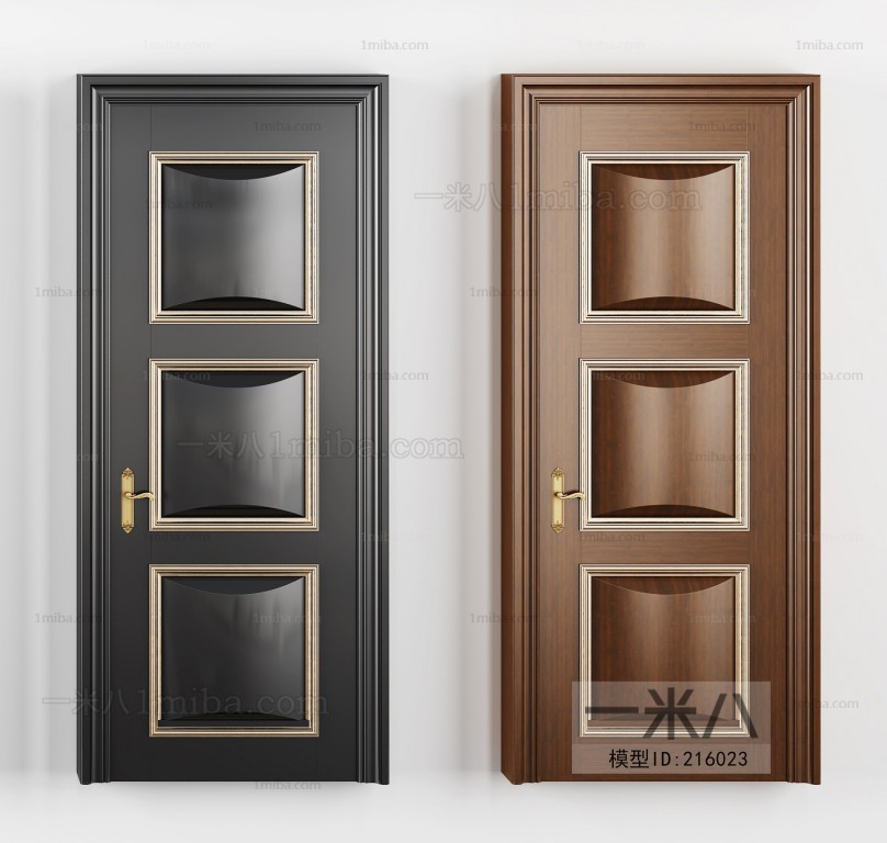 Simple European Style Solid Wood Door