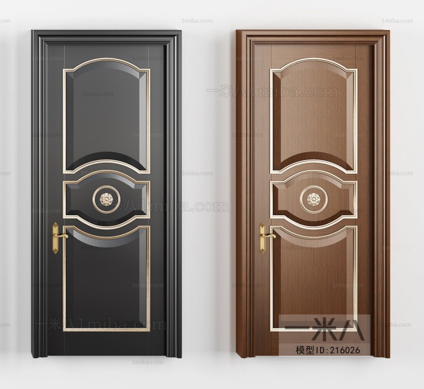 Simple European Style Solid Wood Door