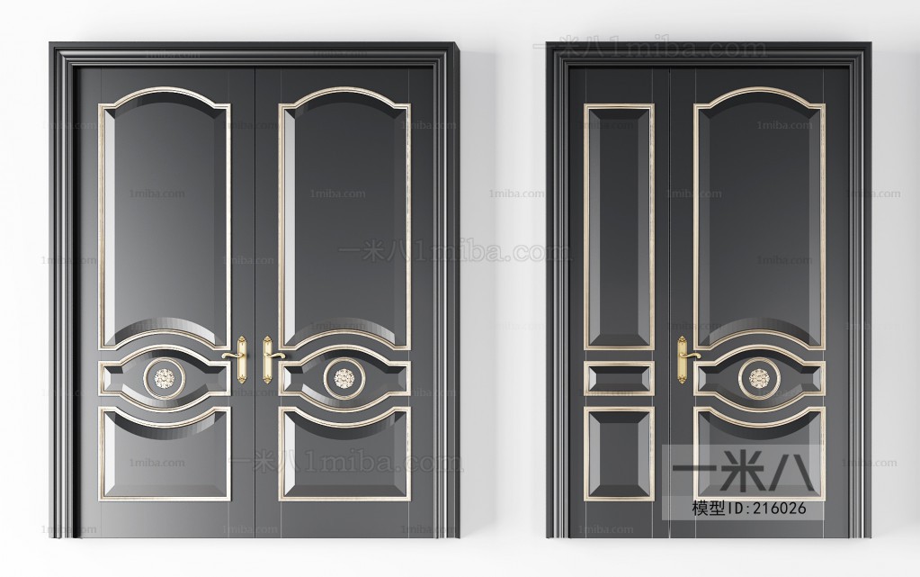 Simple European Style Solid Wood Door