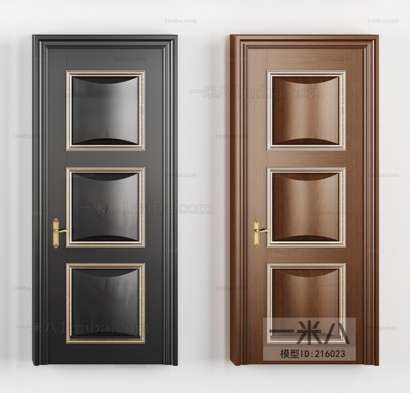 Simple European Style Solid Wood Door
