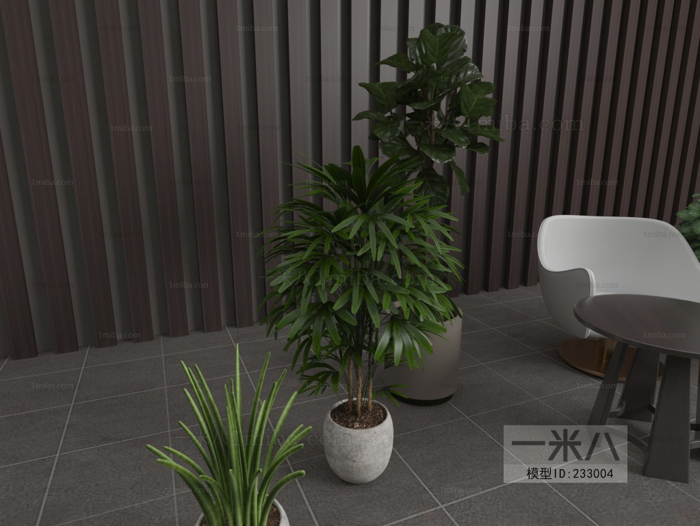 Modern Potted Green Plant