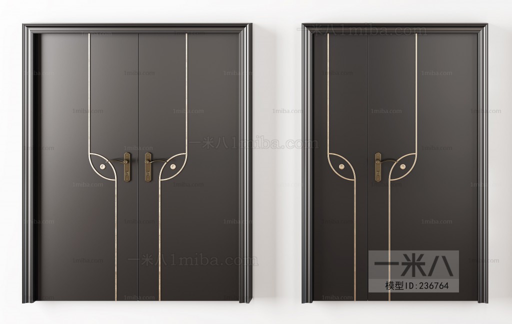 Post Modern Style Solid Wood Door
