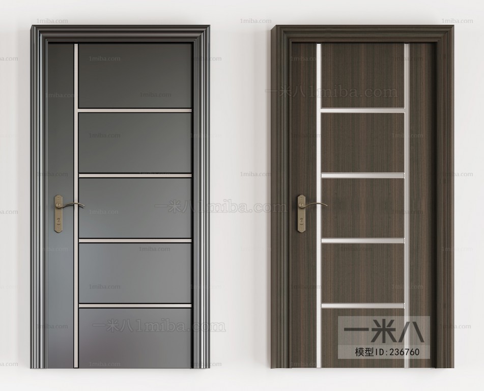 Modern Unequal Double Door