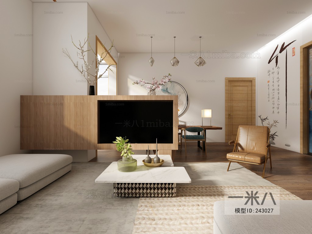 New Chinese Style A Living Room