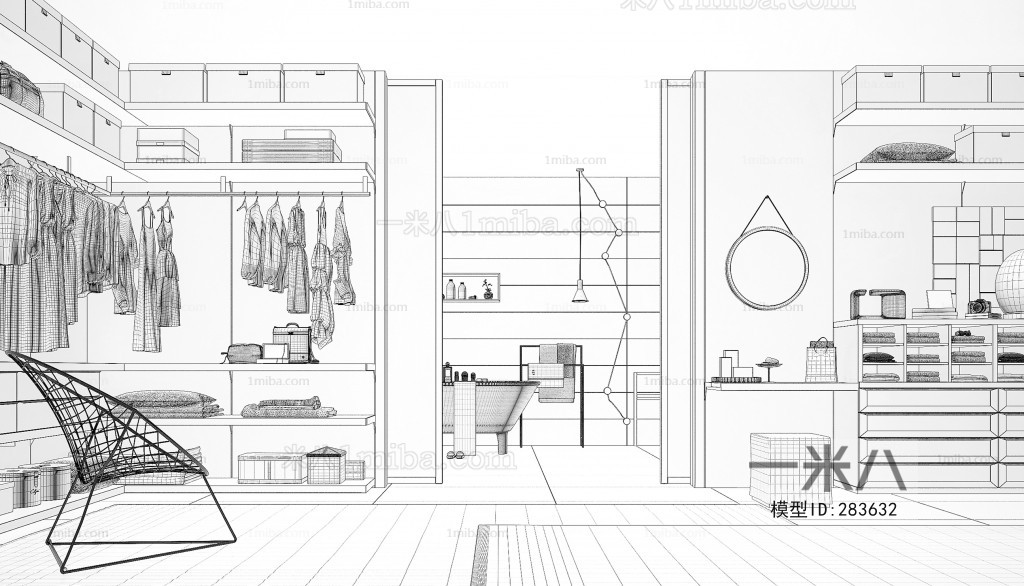 Modern Clothes Storage Area