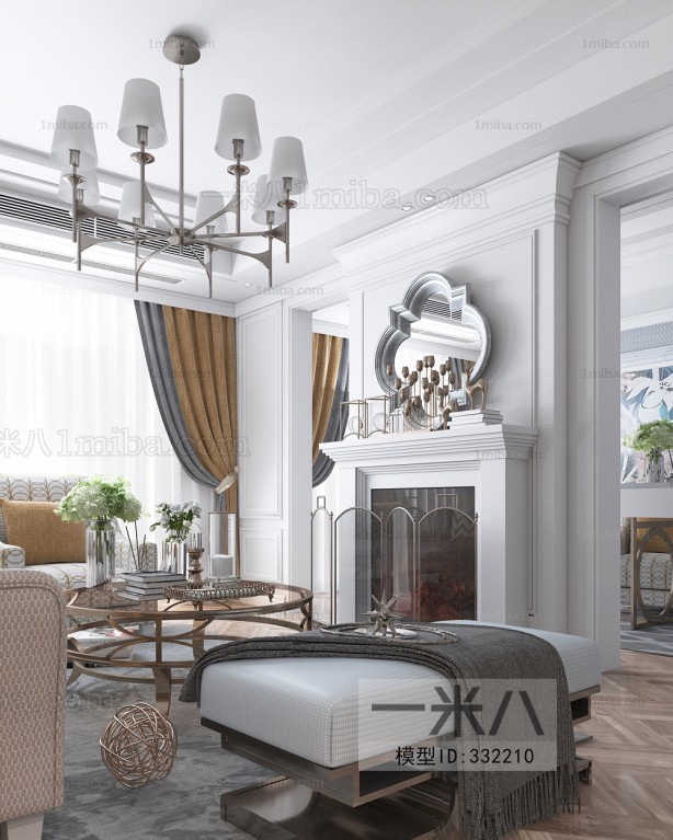 American Style Simple European Style A Living Room