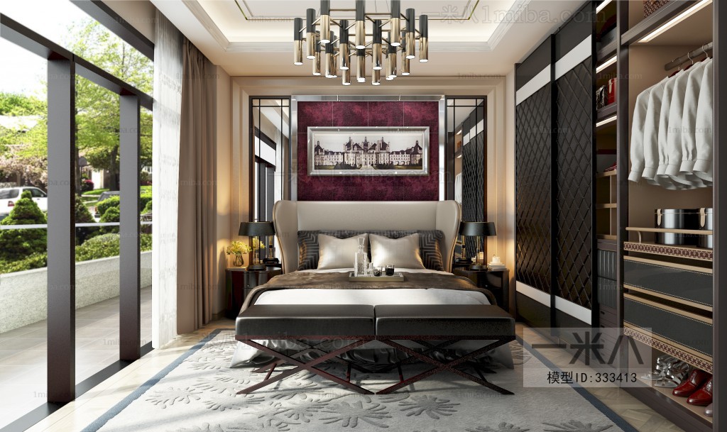 Modern Hong Kong Style Bedroom