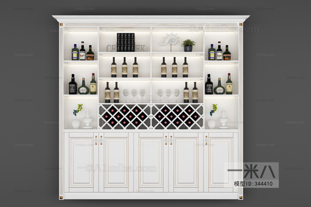 Simple European Style Wine Cabinet