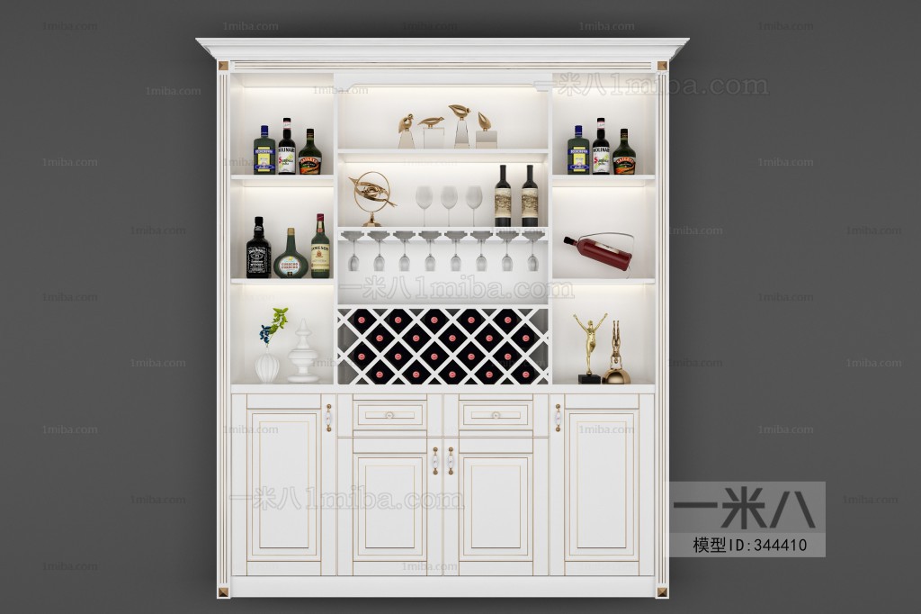 Simple European Style Wine Cabinet