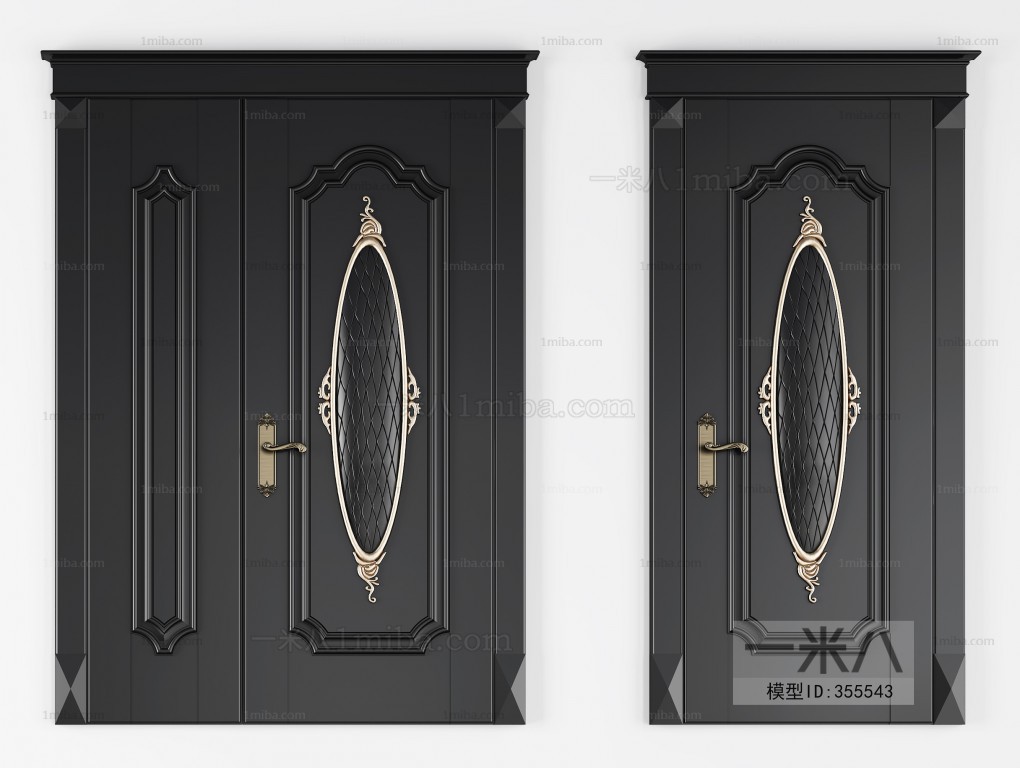 Simple European Style Solid Wood Door