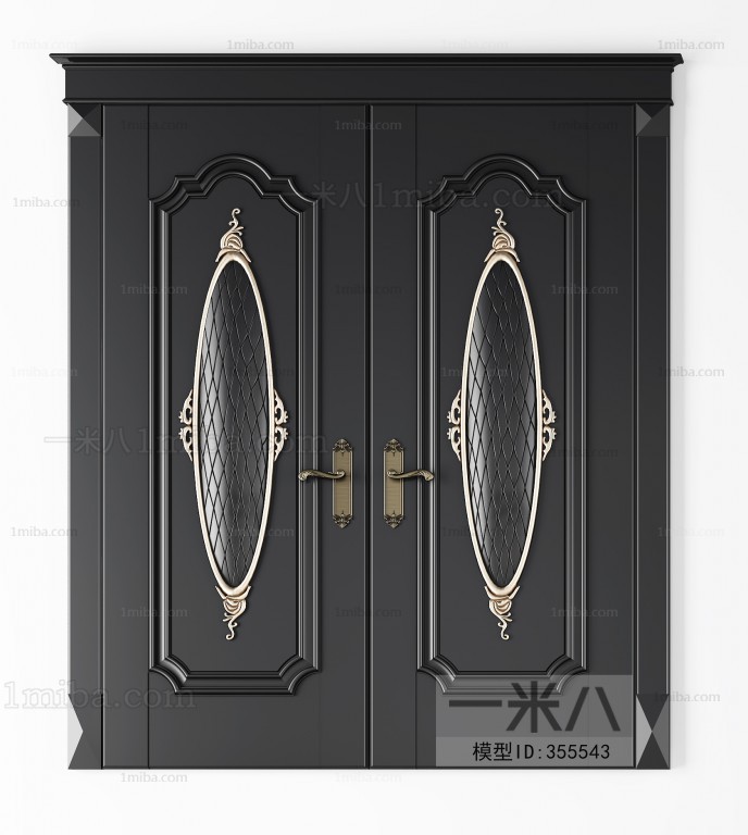 Simple European Style Solid Wood Door