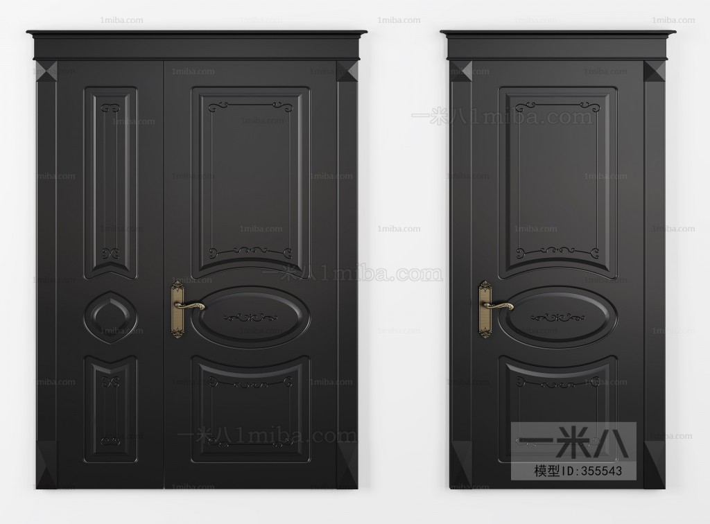 Simple European Style Solid Wood Door