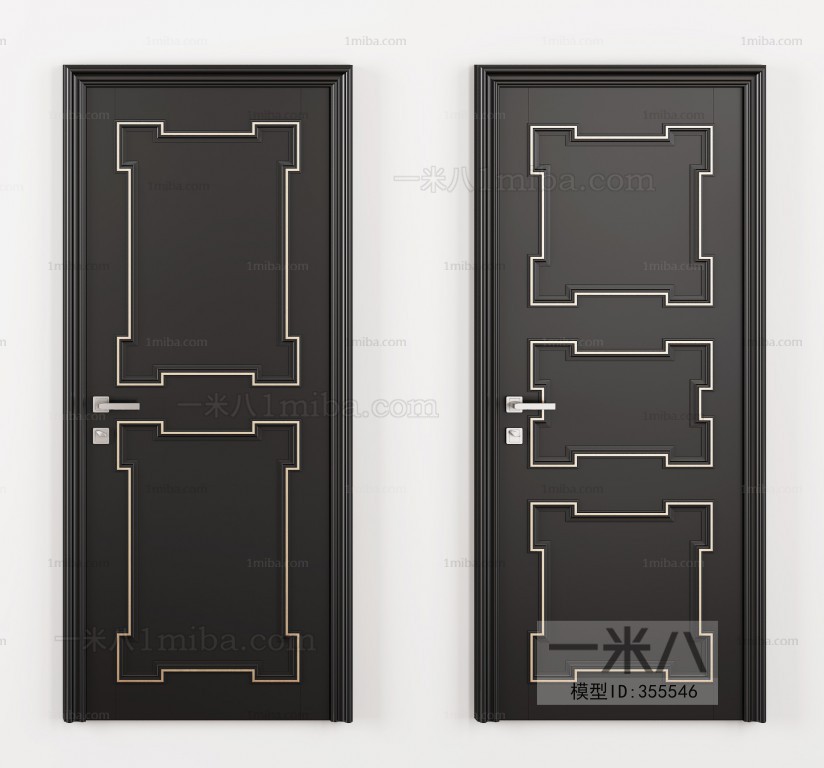 Simple European Style Solid Wood Door