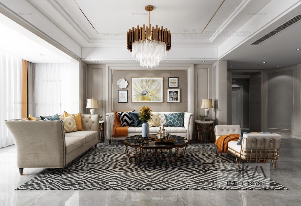 American Style Simple European Style A Living Room