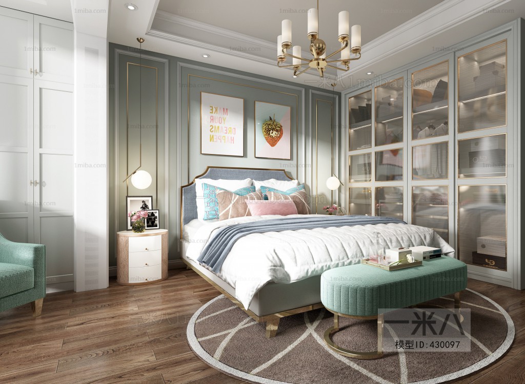 American Style Nordic Style Bedroom