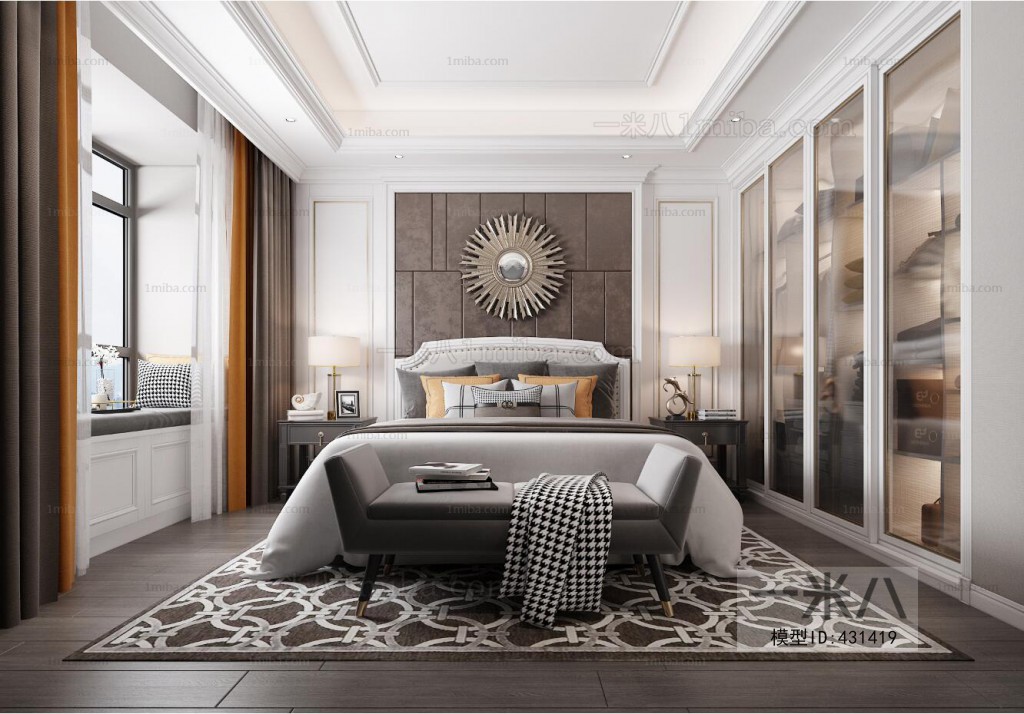 Simple European Style Bedroom