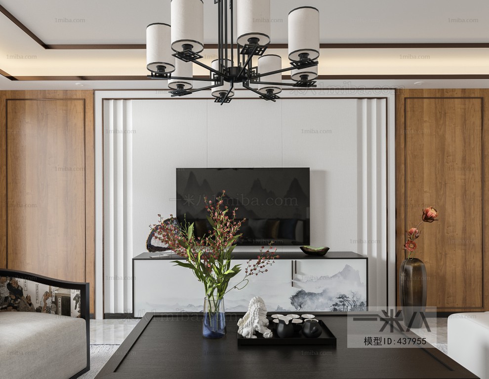 New Chinese Style A Living Room