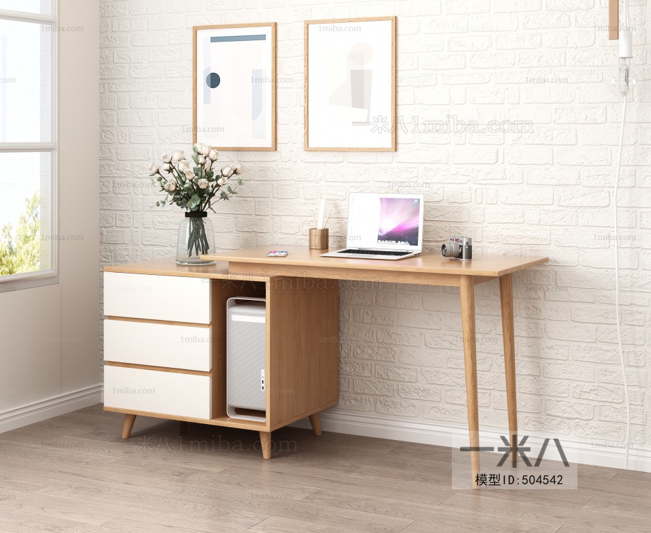 Nordic Style Computer Desk And Chair