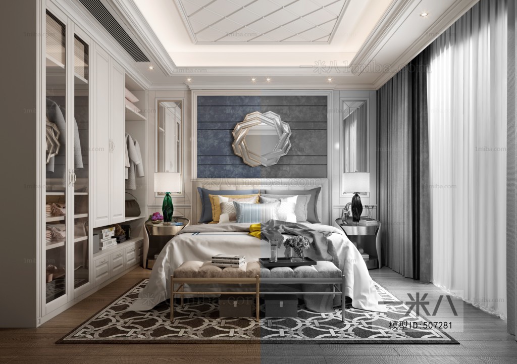 Simple European Style Bedroom