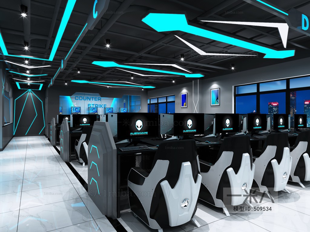 Industrial Style Internet Cafe