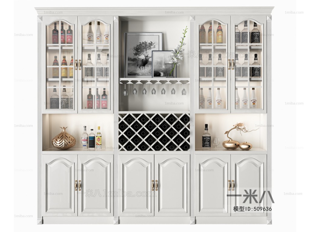 Simple European Style Wine Cabinet