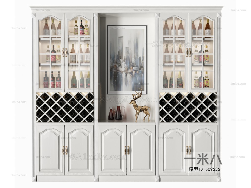 Simple European Style Wine Cabinet