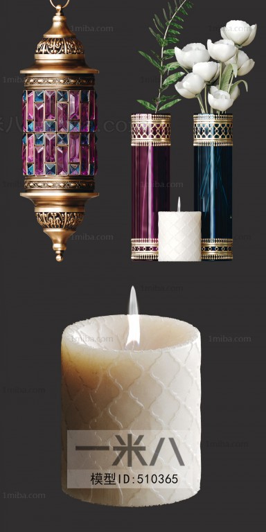 欧式装饰套灯花瓶盘子蜡烛灯笼组合