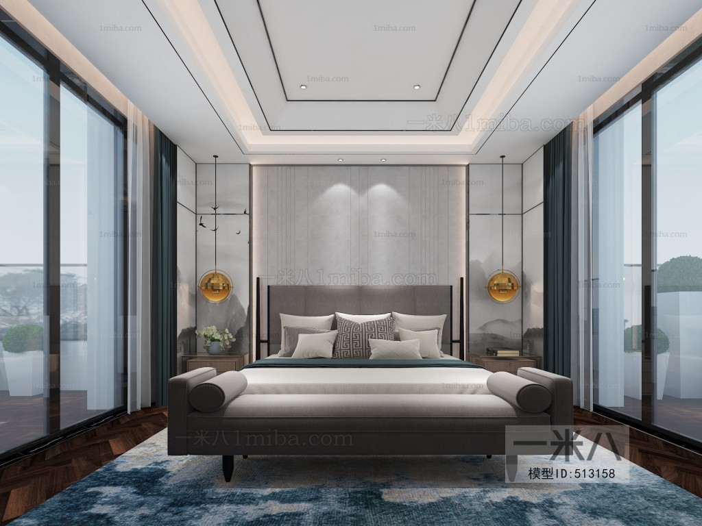 New Chinese Style Bedroom