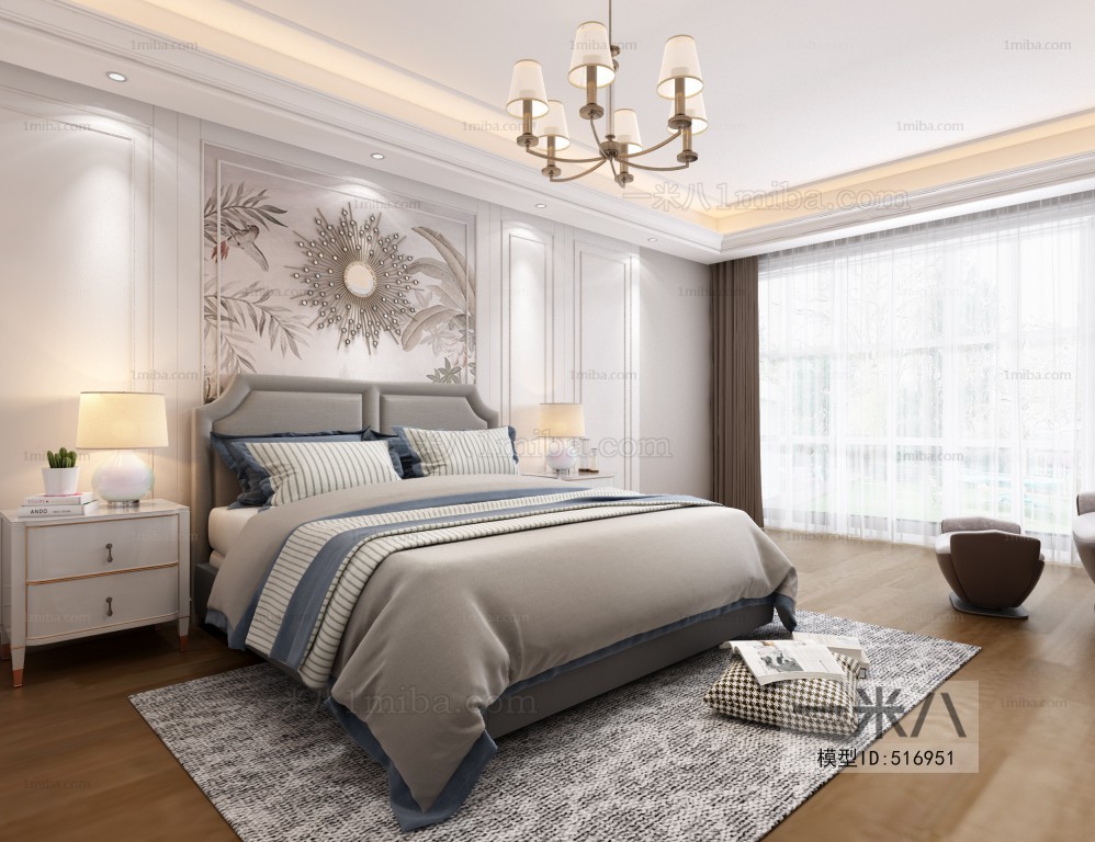 Simple European Style Bedroom