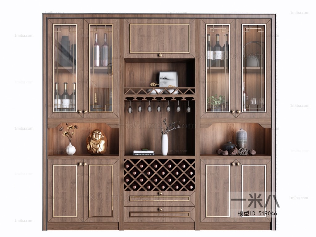 New Chinese Style Wine Cabinet