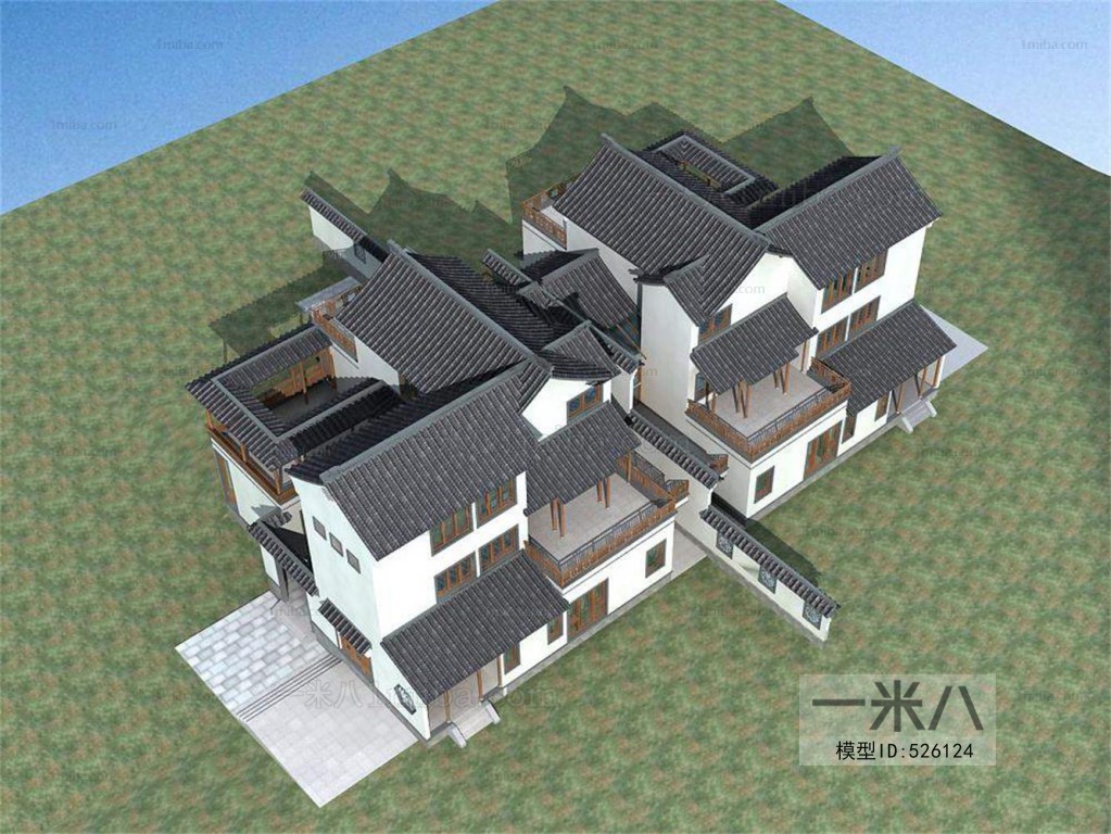 New Chinese Style Villa Appearance