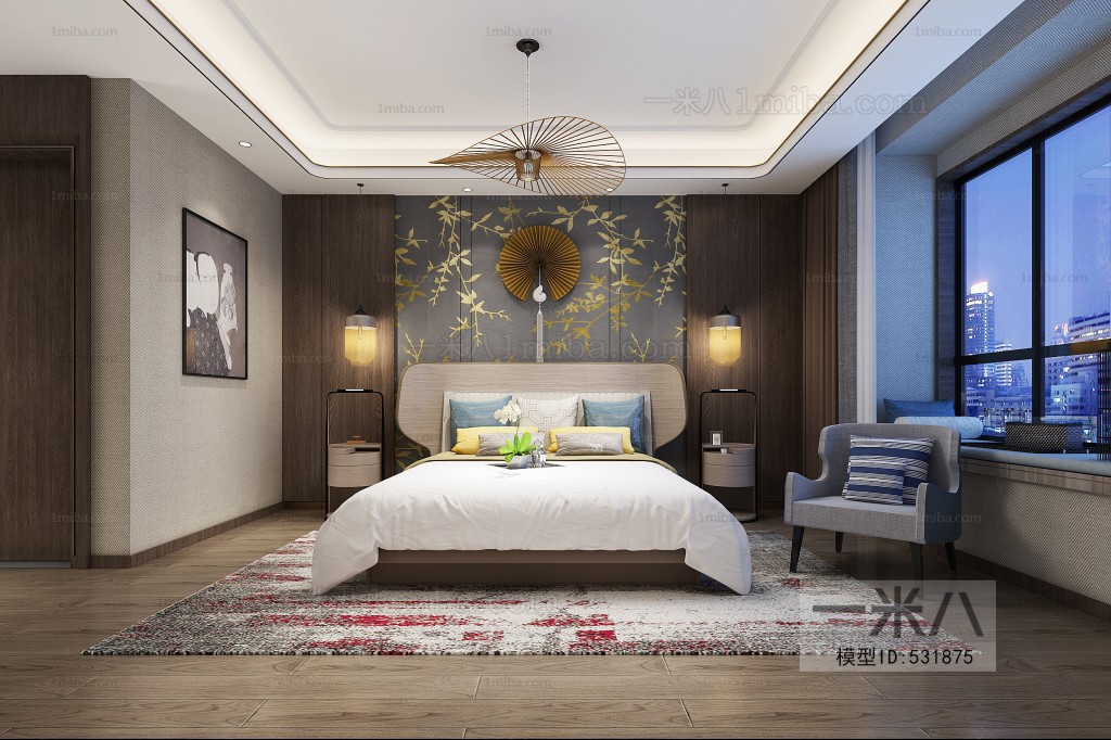 New Chinese Style Bedroom