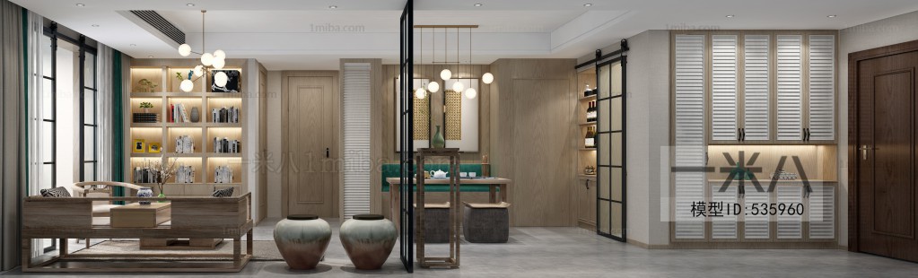 New Chinese Style A Living Room