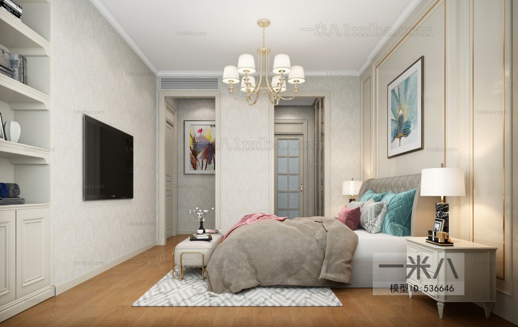 Simple European Style Bedroom