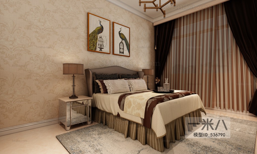 Simple European Style Bedroom