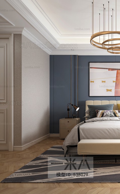 Simple European Style Bedroom