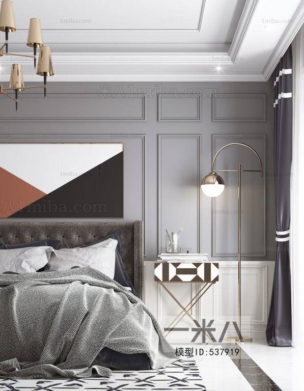 Simple European Style Bedroom