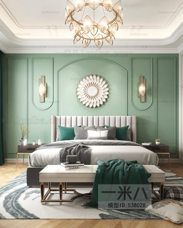 Simple European Style Bedroom