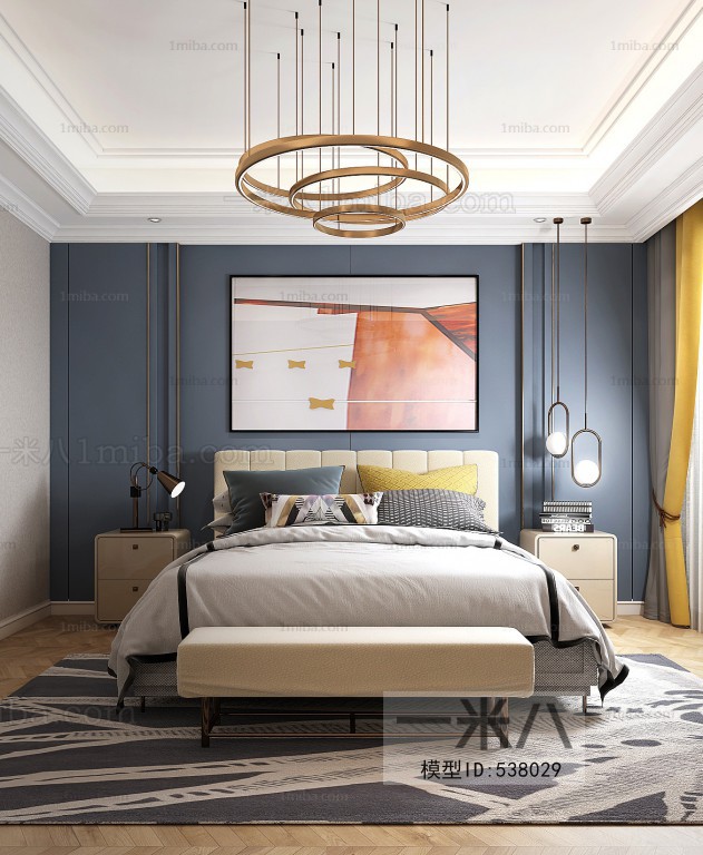 Simple European Style Bedroom