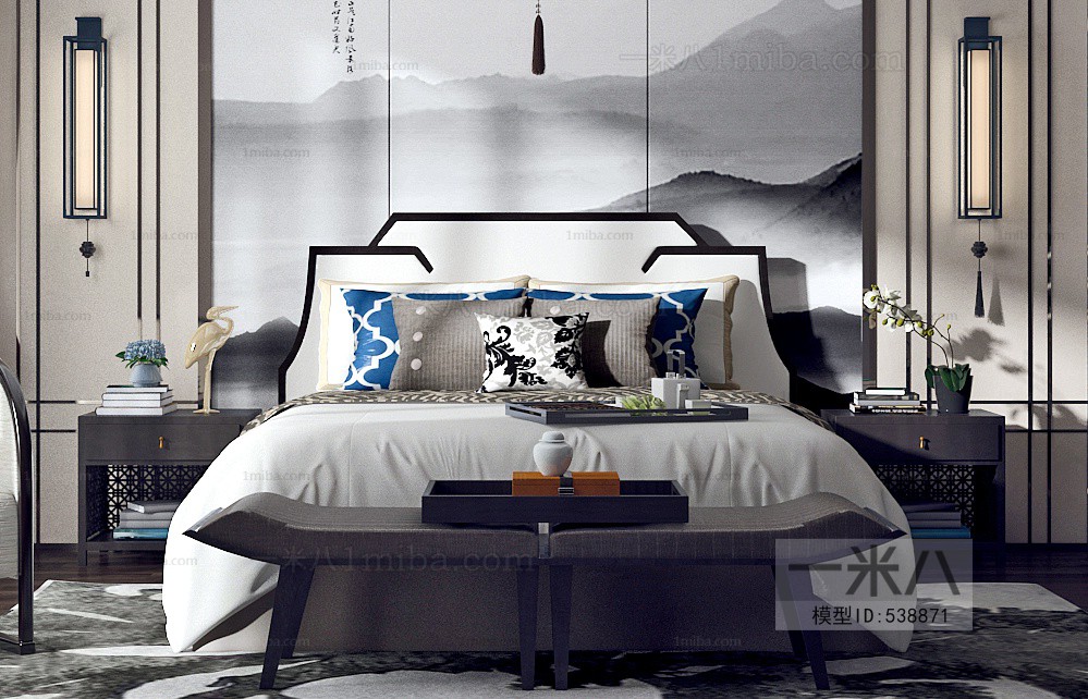 New Chinese Style Bedroom