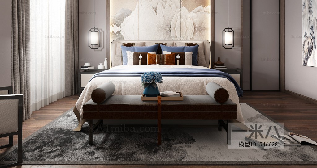 New Chinese Style Bedroom