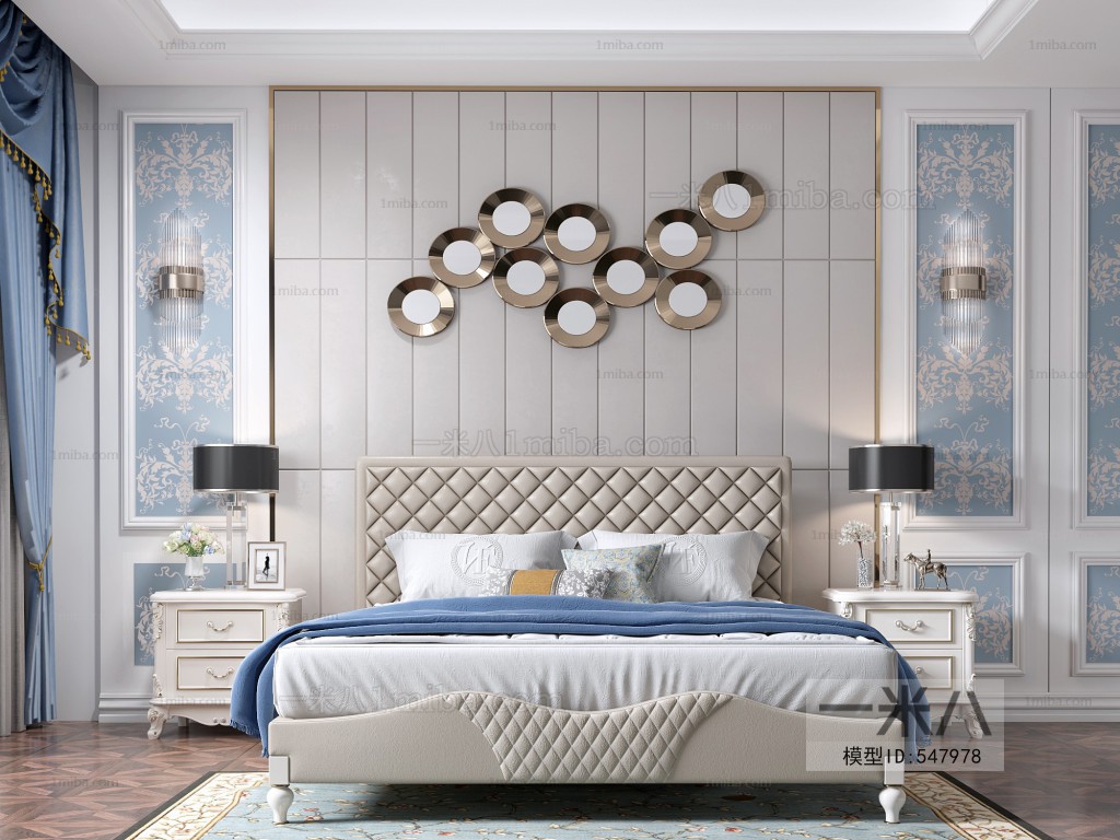 Simple European Style Bedroom