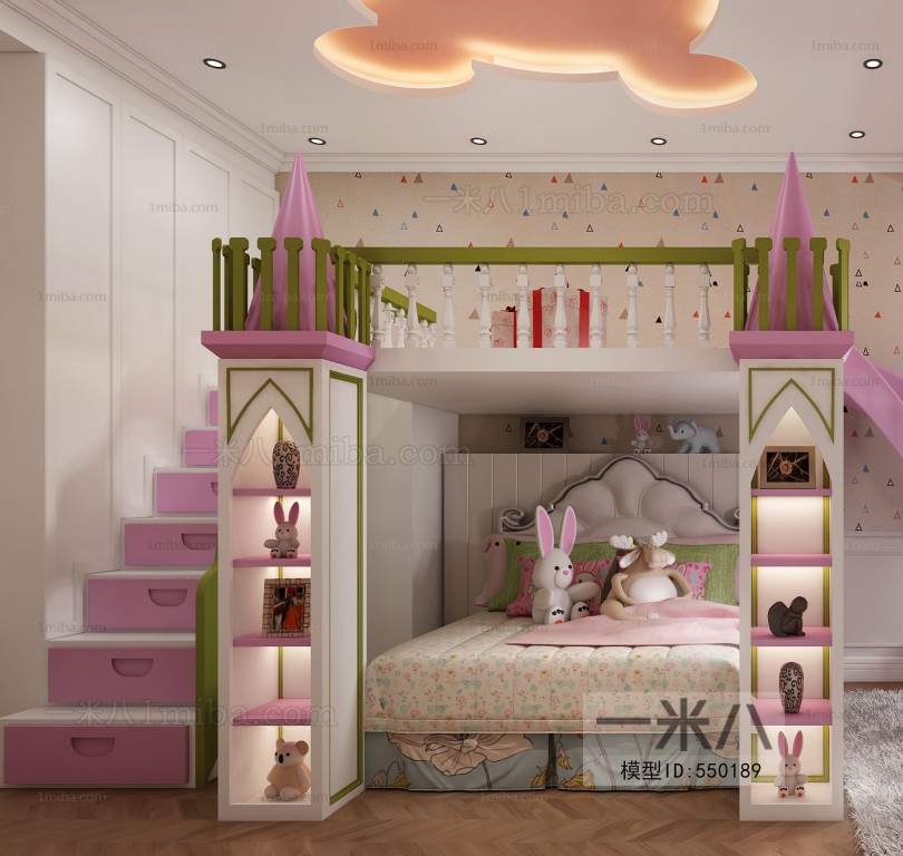 Simple European Style Girl's Room Daughter's Room