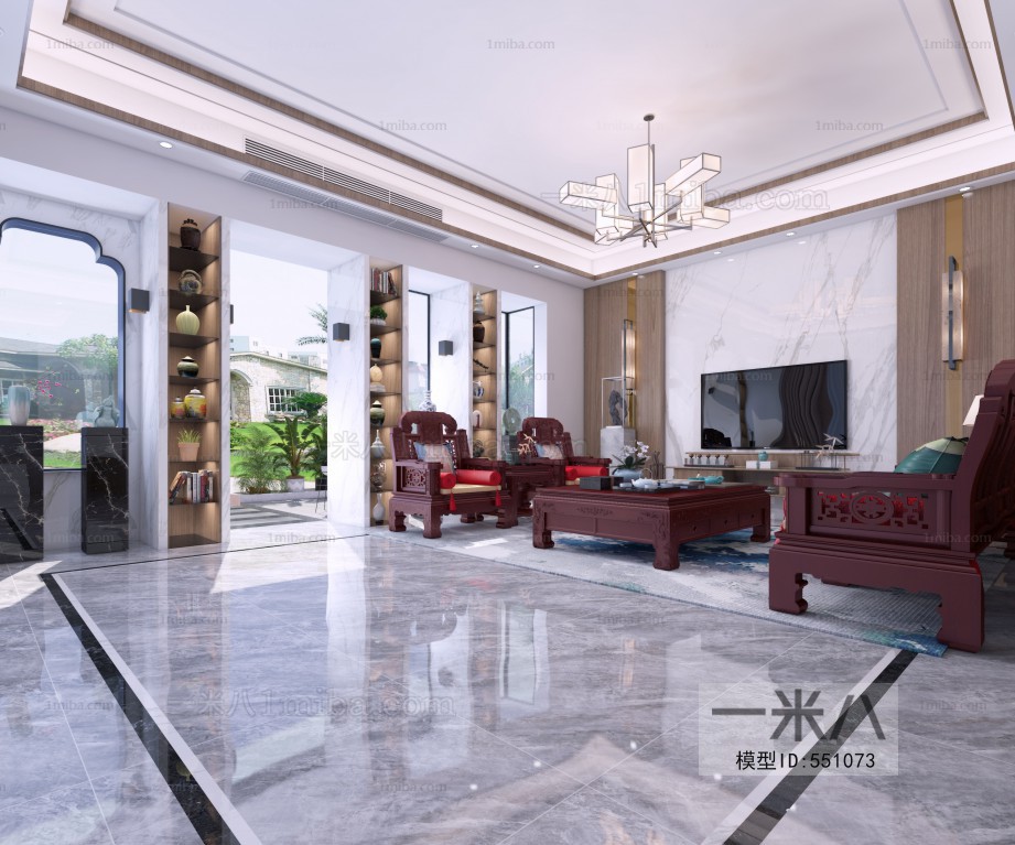 New Chinese Style A Living Room