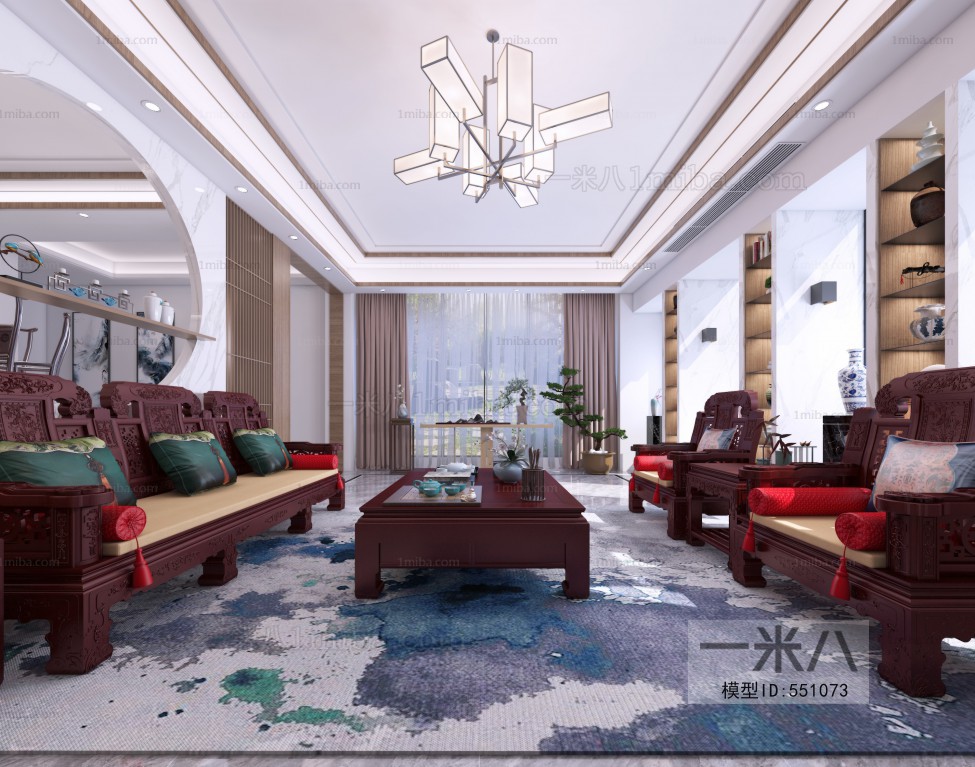 New Chinese Style A Living Room