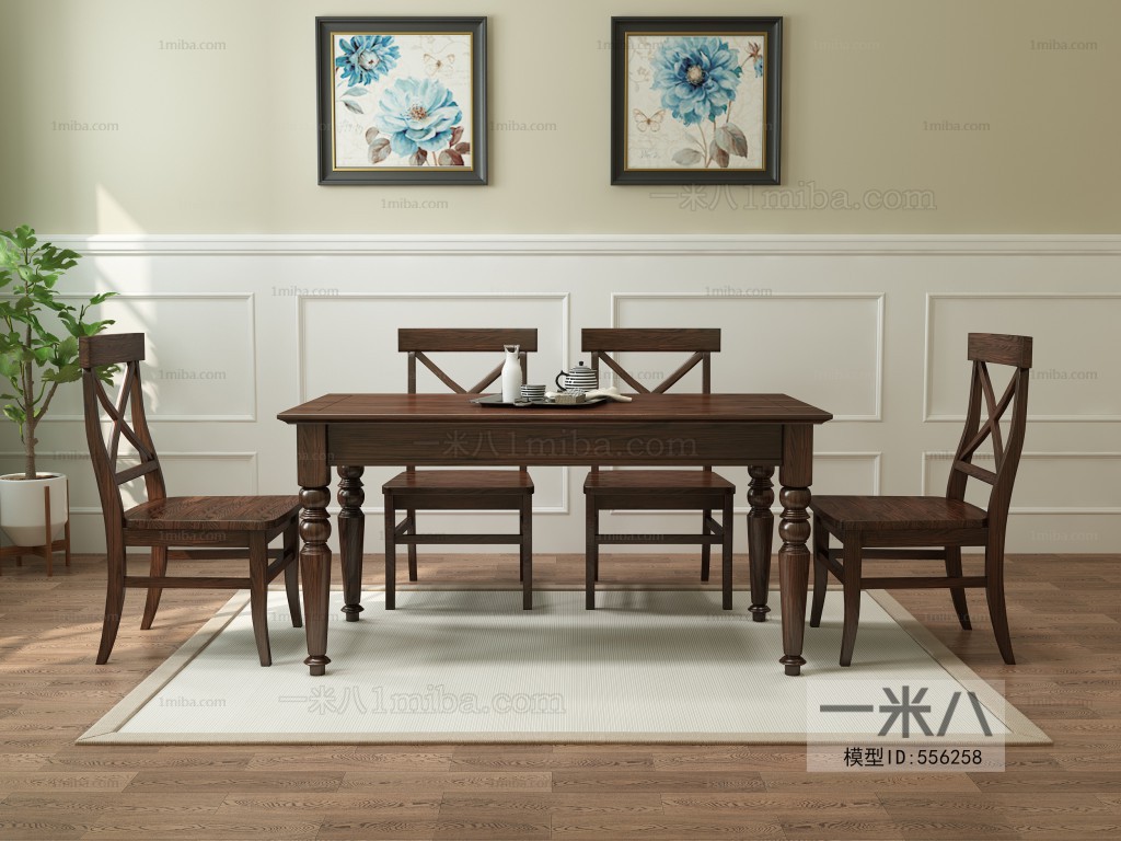 American Style Dining Table And Chairs