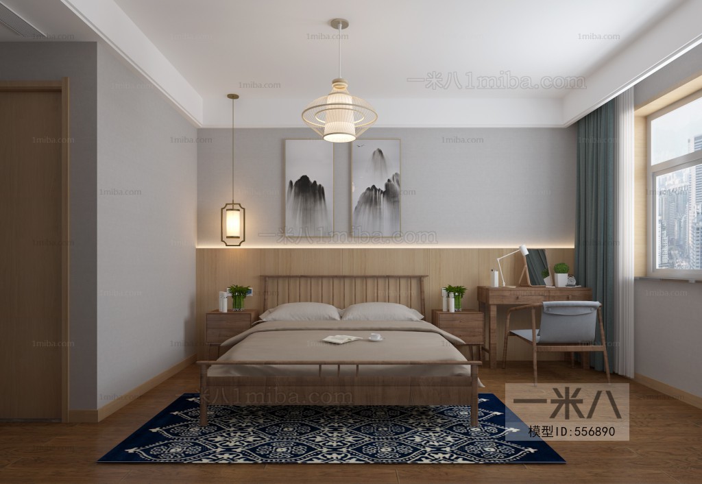 New Chinese Style Bedroom